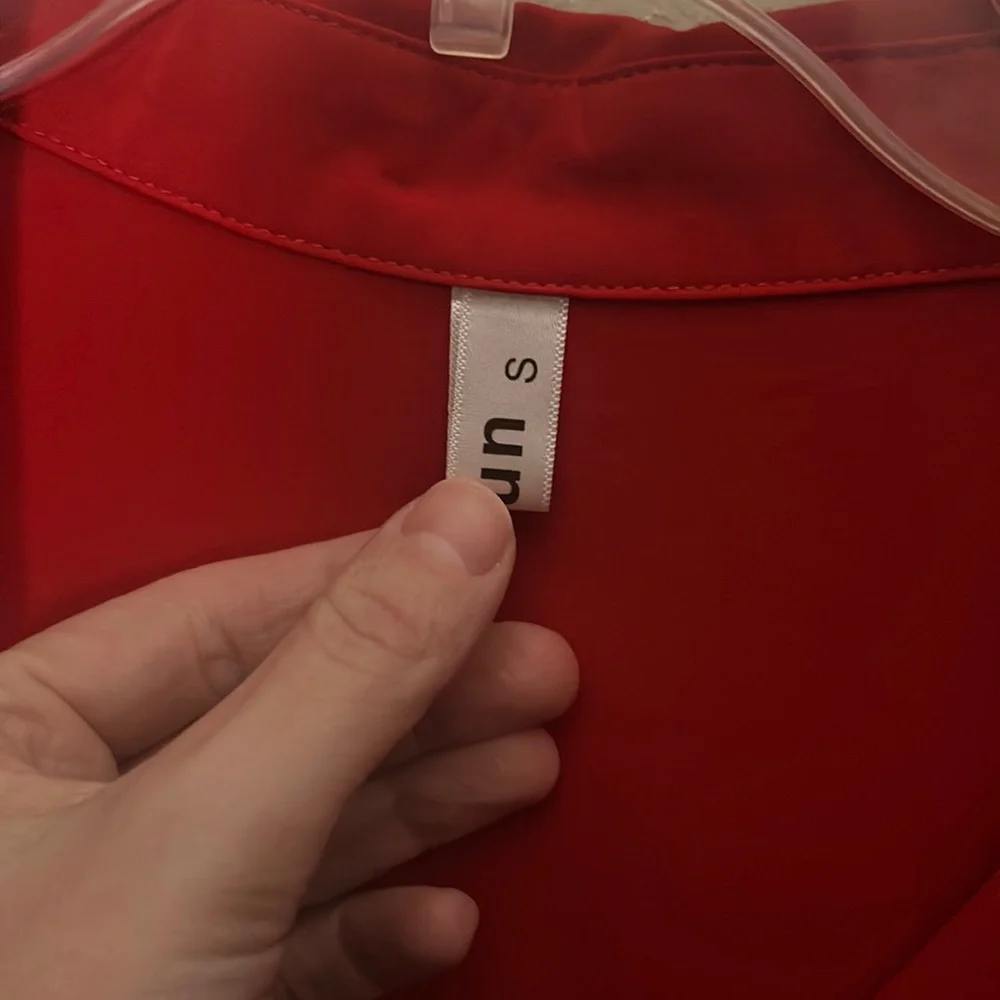 Red button down top - Picture 2 of 3
